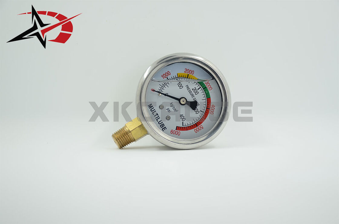 Hydraulik Manometer ø100 mm Glycerin Edelstahl ECO-Line 0 bis 6 bar Hydraulik Manometer ø100 mm Glycerin Edelstahl ECO-Line 0 bis 6 bar